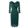 Vintage 50s Pencil Dress Grønn