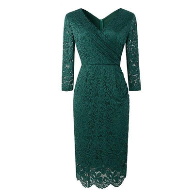 Vintage 50s Pencil Dress Grønn