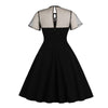 50s Plus Size Svart Aftenkjole