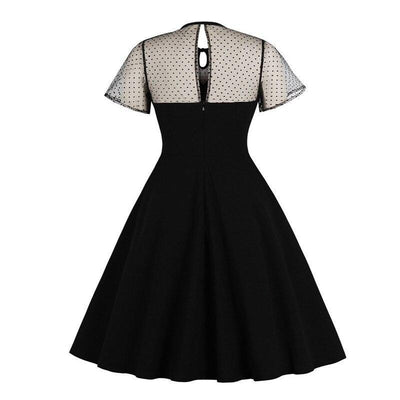 50s Plus Size Svart Aftenkjole