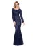 Elegant Gatsby Aftenkjole Marine