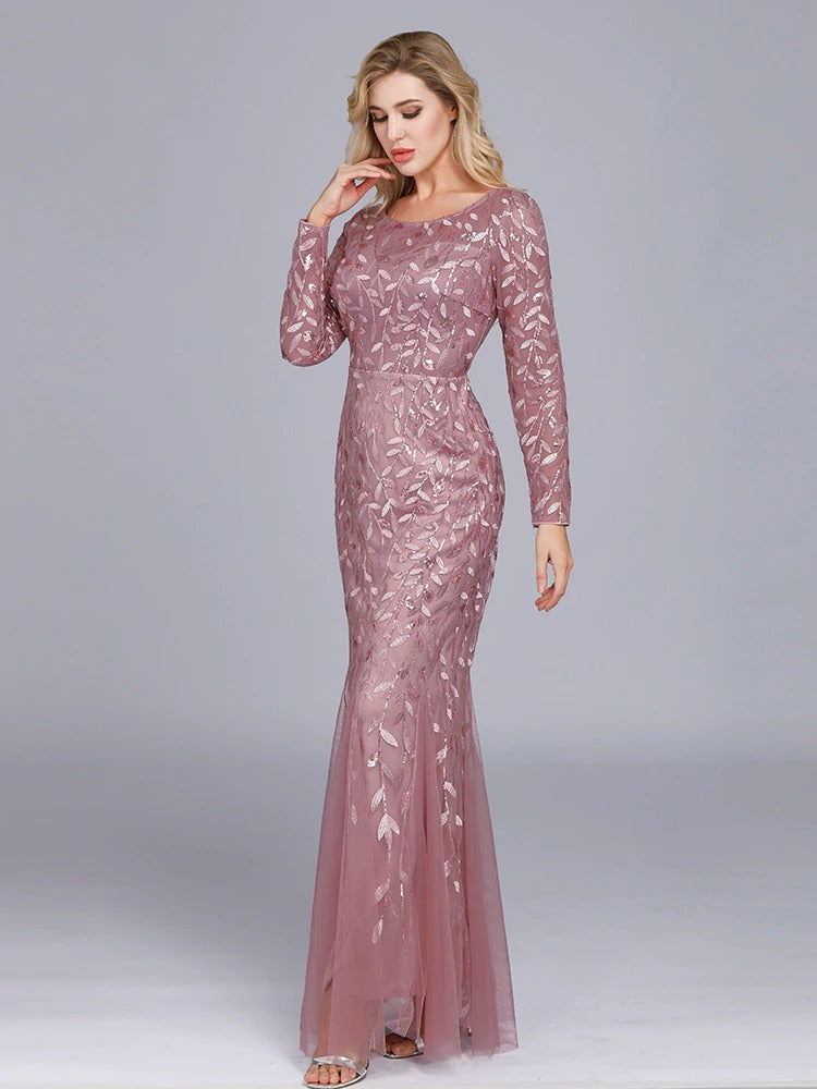Elegant Aftenkjole - Gatsby Mauve