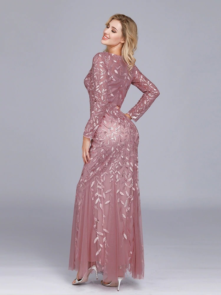 Elegant Aftenkjole - Gatsby Mauve