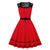 Vintage Rockabilly Rød Aftenkjole