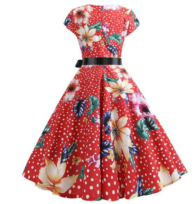 Kunstnerisk Vintage Blusset Kjole