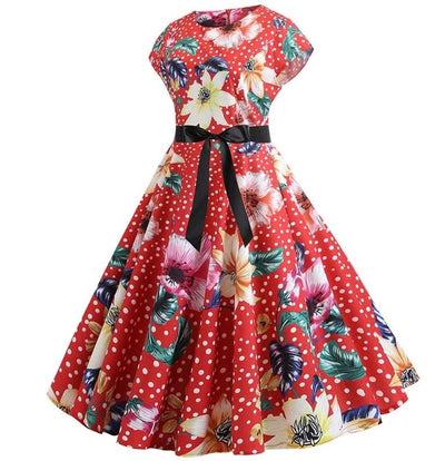 Kunstnerisk Vintage Blusset Kjole