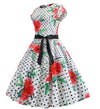 Vintage Poppies Flared Dress