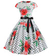 Vintage Poppies Flared Dress