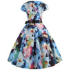 Vintage Pastell Flowers Flared Dress