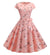 Vintage Rosa Blomstret Kjole