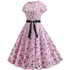 Vintage Blusset Kjole Rosa Musikk