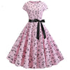 Vintage Blusset Kjole Rosa Musikk