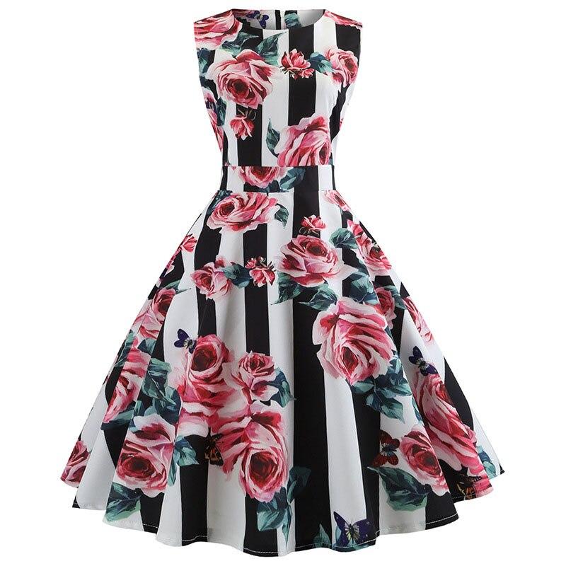 Vintage Roses Flared Dress