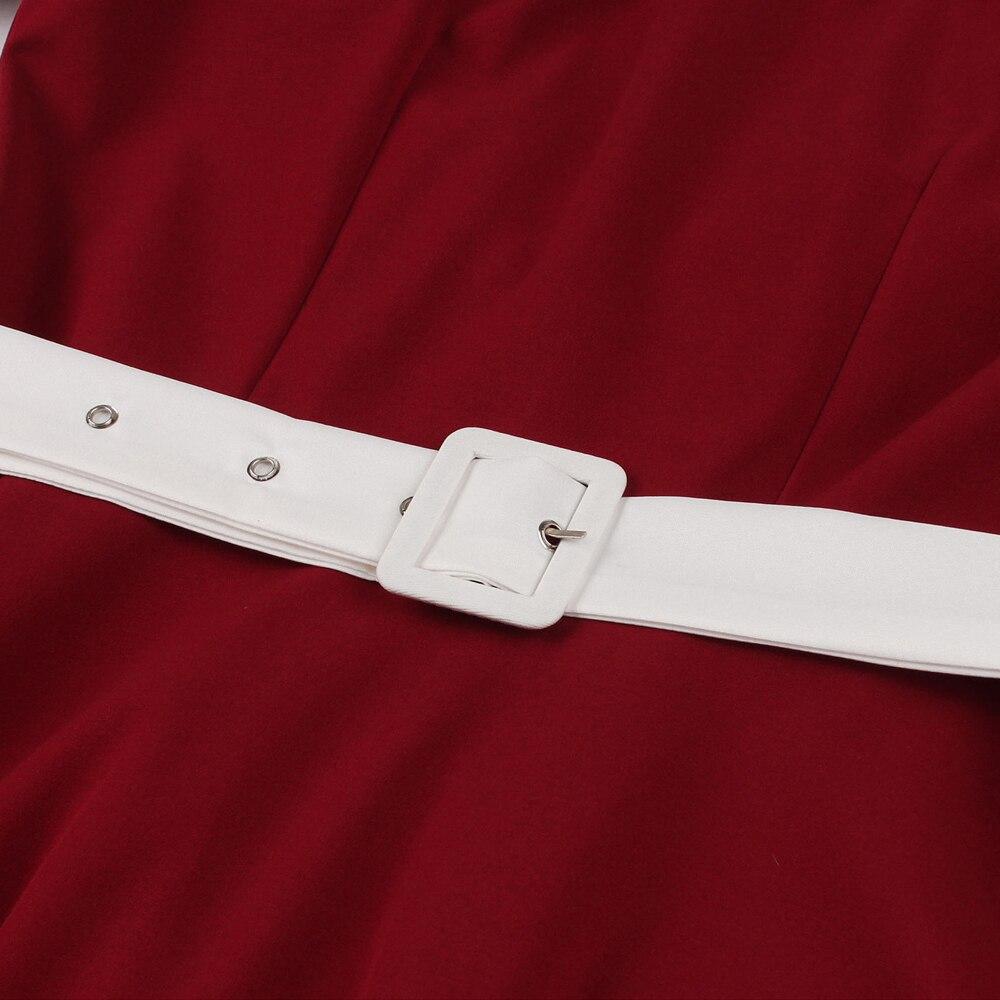 Rød Femtitallskjole Peter Pan Krage