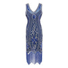 Gatsby-Kjole - Charleston Blue