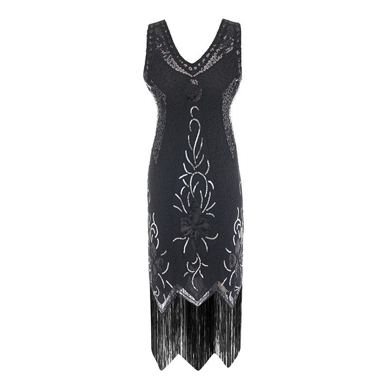 Gatsby Kjole - Charleston Black Silver