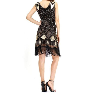 Gatsby Chic Svart Kjole