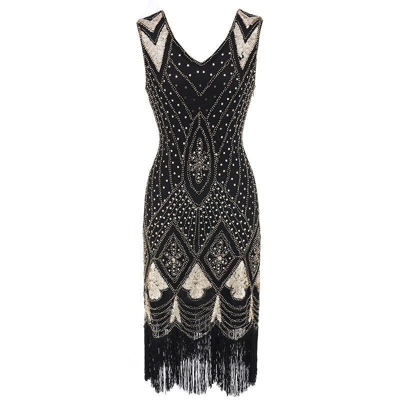 Gatsby Chic Svart Kjole