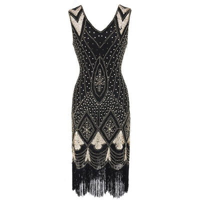 Gatsby Chic Svart Kjole
