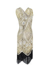 Beige Kort Gatsby-Kjole