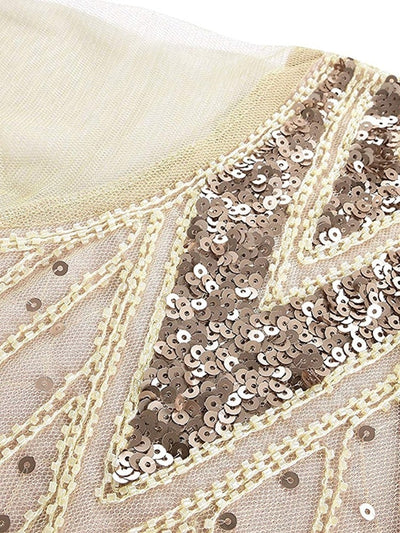 Elfenben Haute Couture Lang Gatsby-Kjole