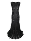 Lang Gatsby-Kjole - Retro Chic Black