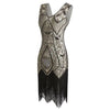 Gatsby Feather Dress Beige