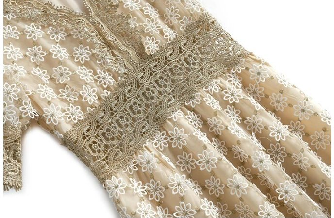 Kjole Kjole Champagne Fra 1940-Tallet