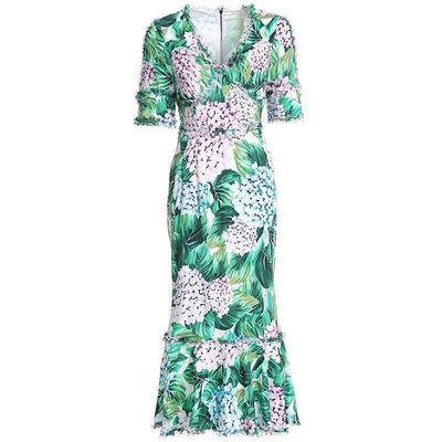 Kjole Med Vintage Print