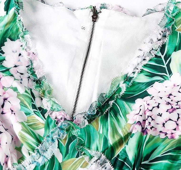 Kjole Med Vintage Print