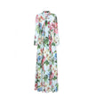 Grønn Vintage Blomster Lang Kjole
