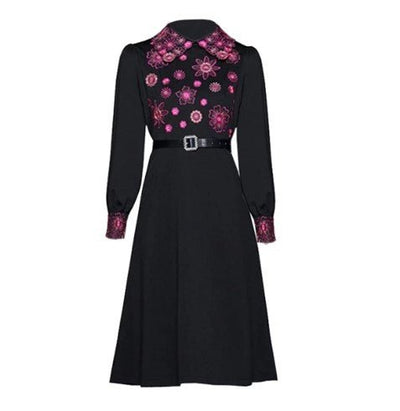 Lang Vintage Blomsterkjole