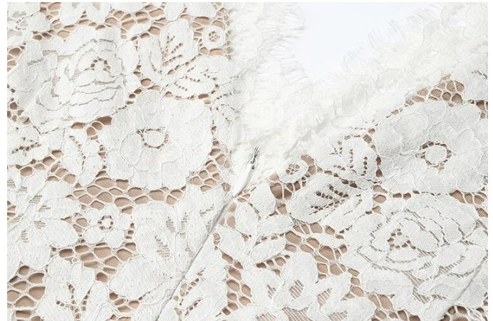 Vintage Hvit Blonde Brudekjole