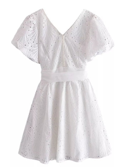Kort Vintage Brudekjole
