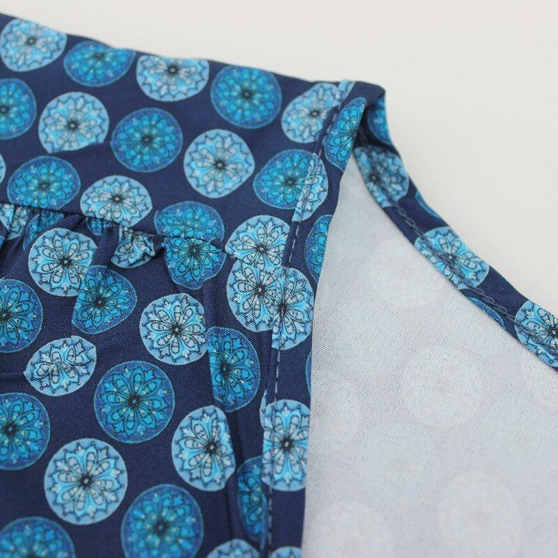 Blå Vintage Maxikjole