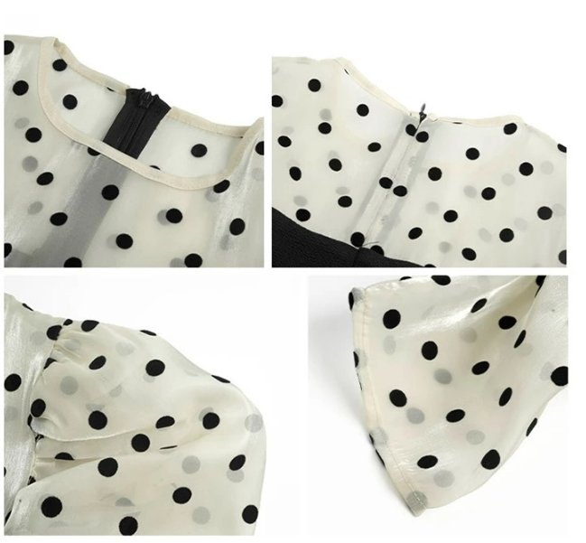 Vintage Polka Dot Midi-Kjole