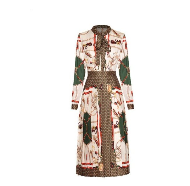 Vintage Rosa Midi-Kjole