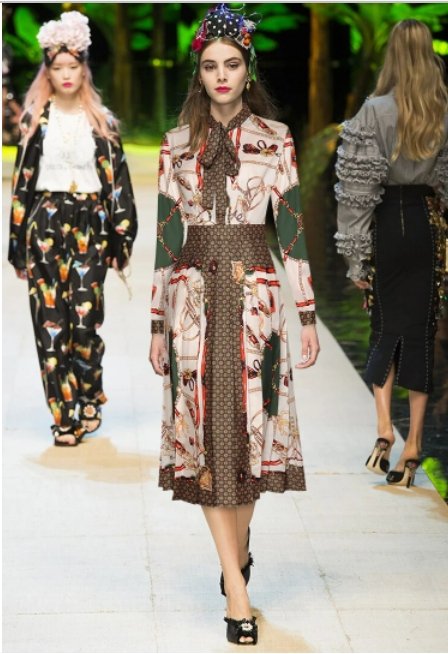 Vintage Rosa Midi-Kjole