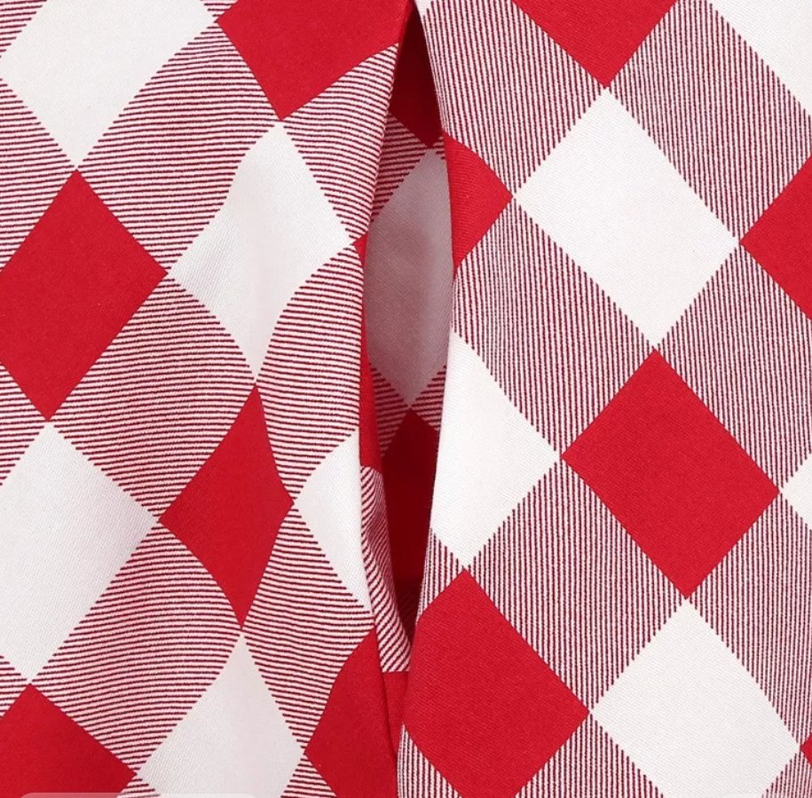 Rød 50-Talls Retro Kjole