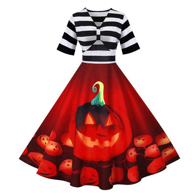 Retro Halloween Kjole Burgundy