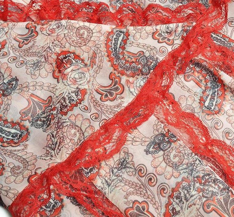 Rød Vintage Blondekjole