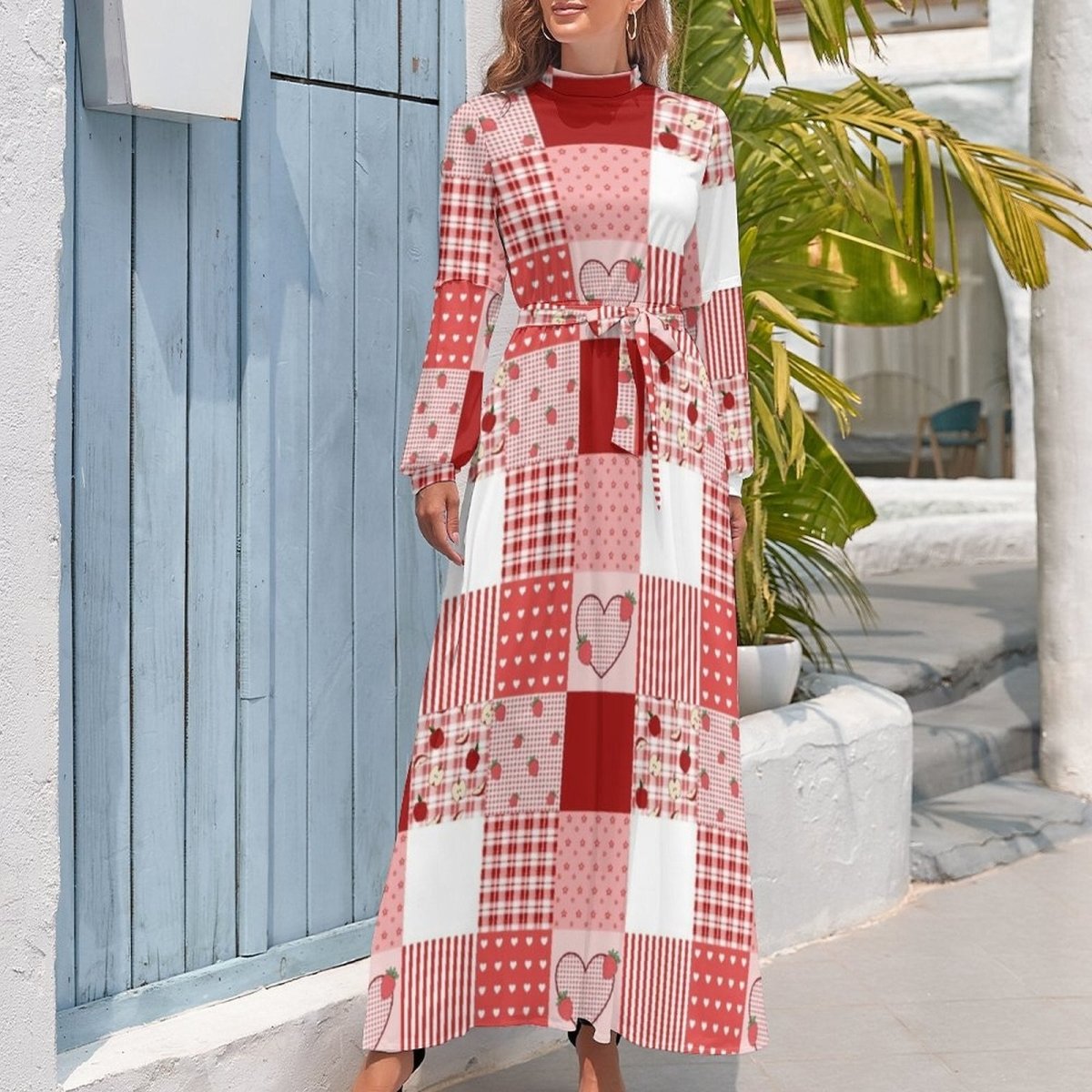 Rød Og Hvit Kjole Fra 70-Tallet