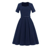 50-Talls Vintage Marine Stil Kjole