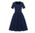 50-Talls Vintage Marine Stil Kjole