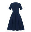 50-Talls Vintage Marine Stil Kjole