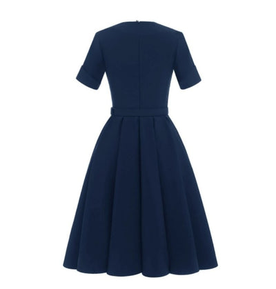 50-Talls Vintage Marine Stil Kjole