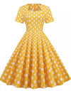Kjole I 50-Tallsstil Vintage Nyheter Gul