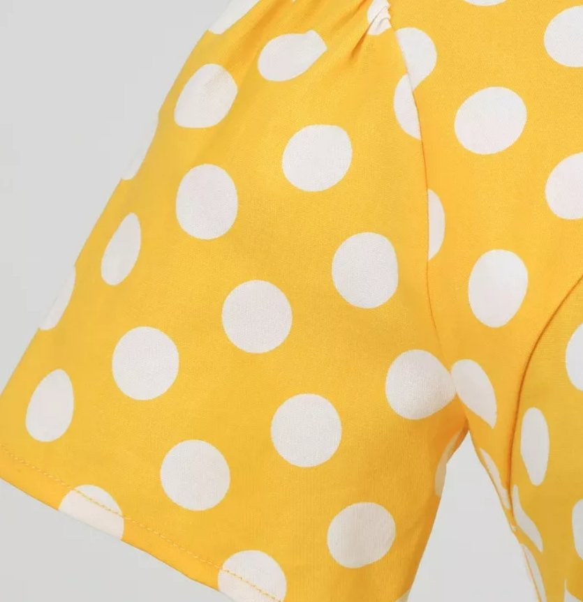 Kjole I 50-Tallsstil Vintage Nyheter Gul