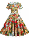 Vintage Patchwork-Kjole Fra 50-Tallet