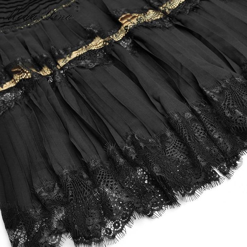 40-Talls Kjole I New York-Stil Svart